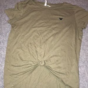 army green h&m heart shirt!